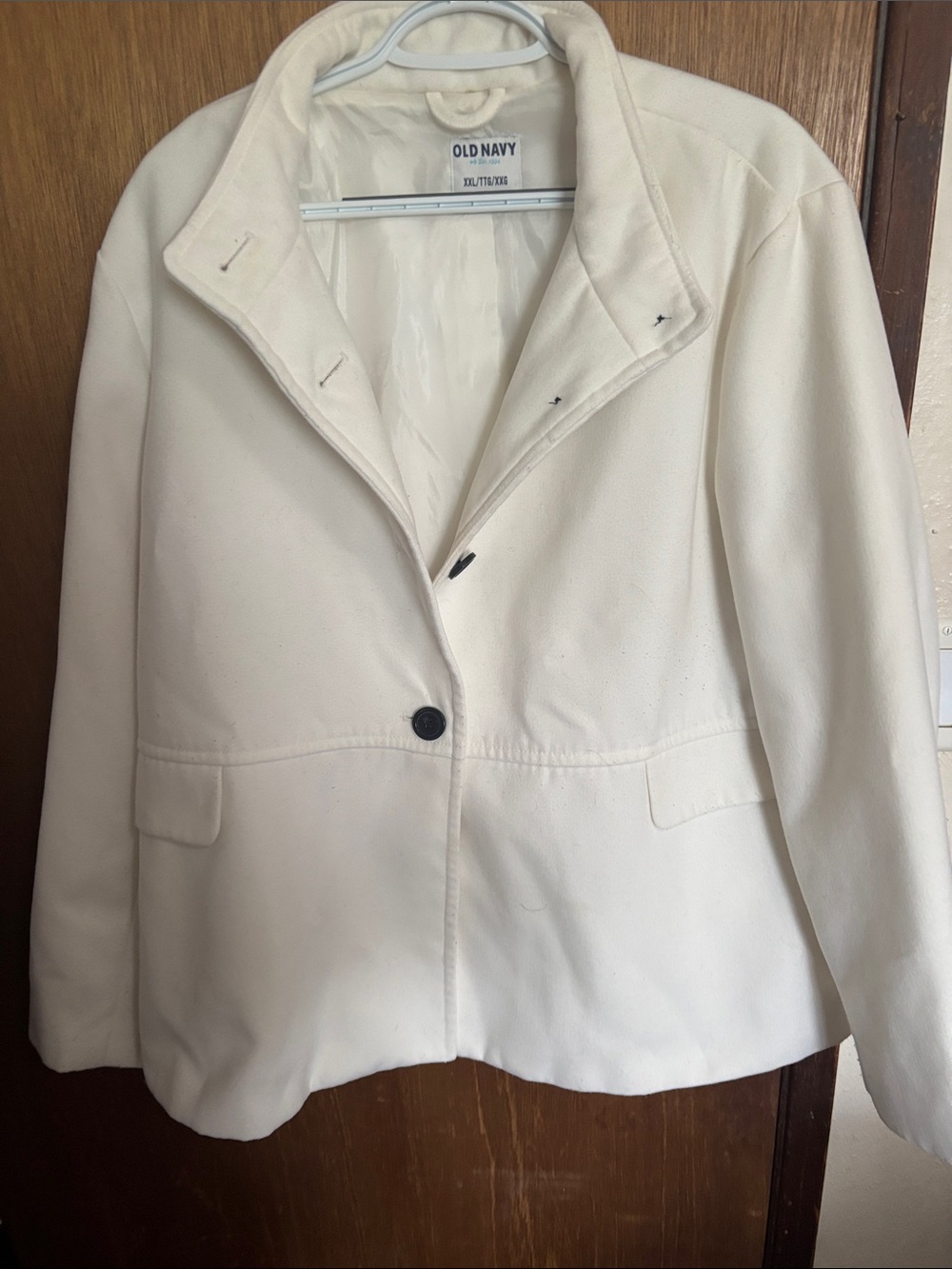 Old Navy Cream Single-Button Blazer Jacket